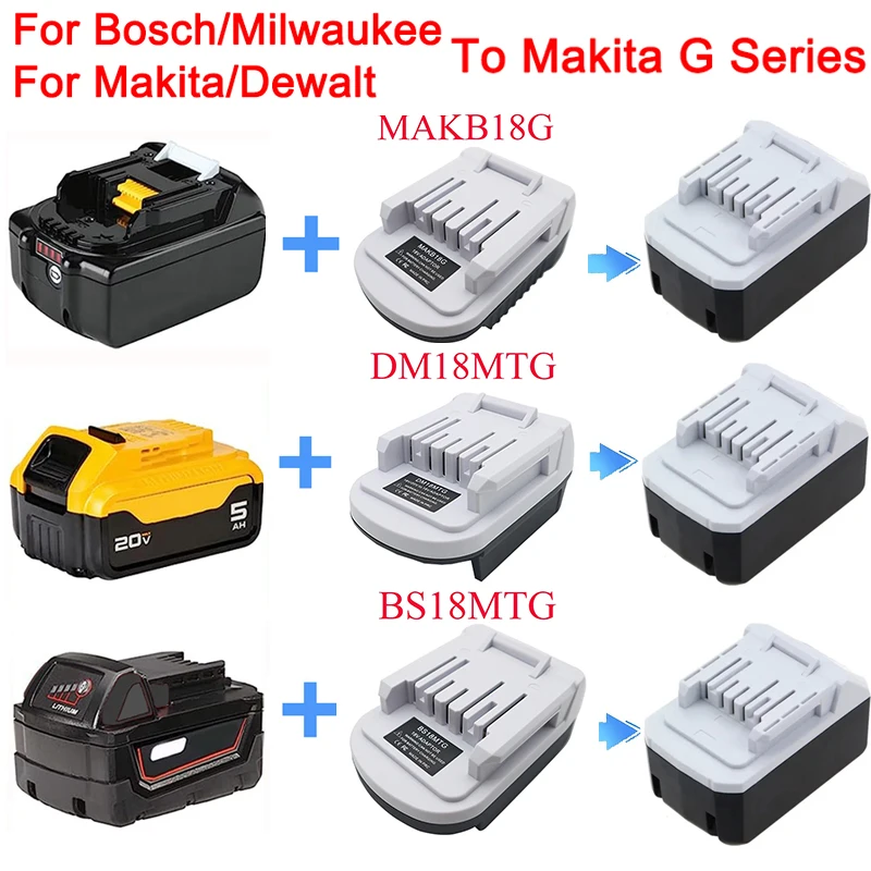 Аккумулятор makb18g dm18mtg bs18mtg для makita/dewalt/bosch/milwaukee 18 в