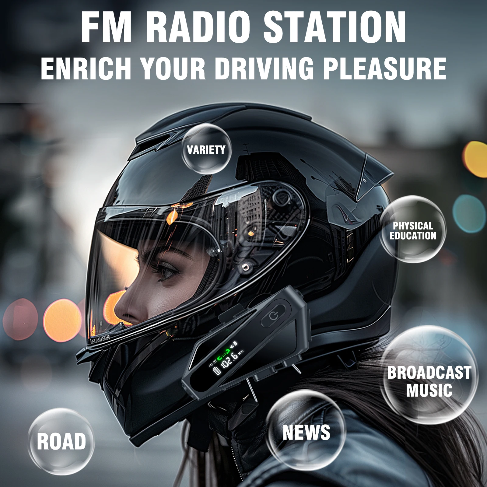 C6 мотоциклетный шлем bluetooth-гарнитура - Фотография_4