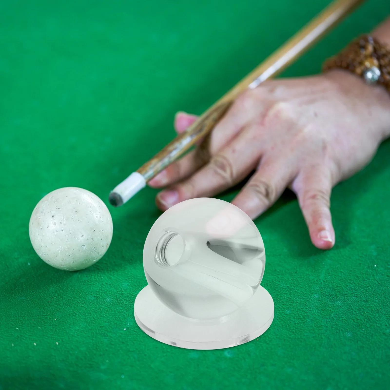 Прозрачный бильярдный кий с отверстием для мяча - Фотография_6