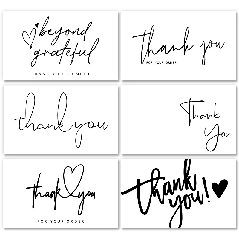 Свадебные открытки с надписью «thank