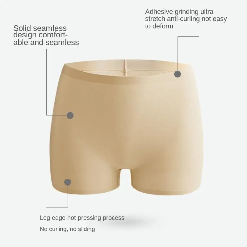 Женские хлопковые шорты-боксеры ice шелковое бесшовное белье - Фотография_3