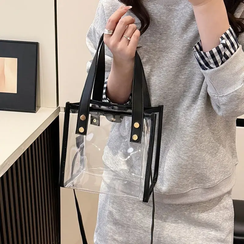 Прозрачная популярная летняя водонепроницаемая желейная сумка из пвх - Фотография_2