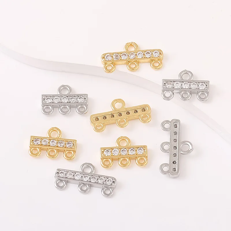 Латунные цирконовые застежки с несколькими отверстиями - Фотография_2