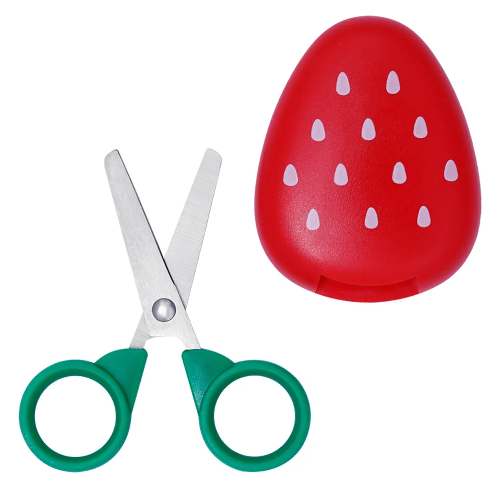 Ножницы безопасности в форме клубники с фруктовым дизайном