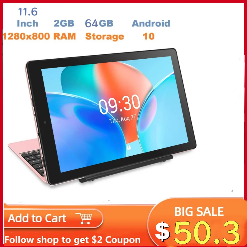 11,6-дюймовый 2 гб озу 64 гб пзу rct6716 планшетный пк mt8167 android 10