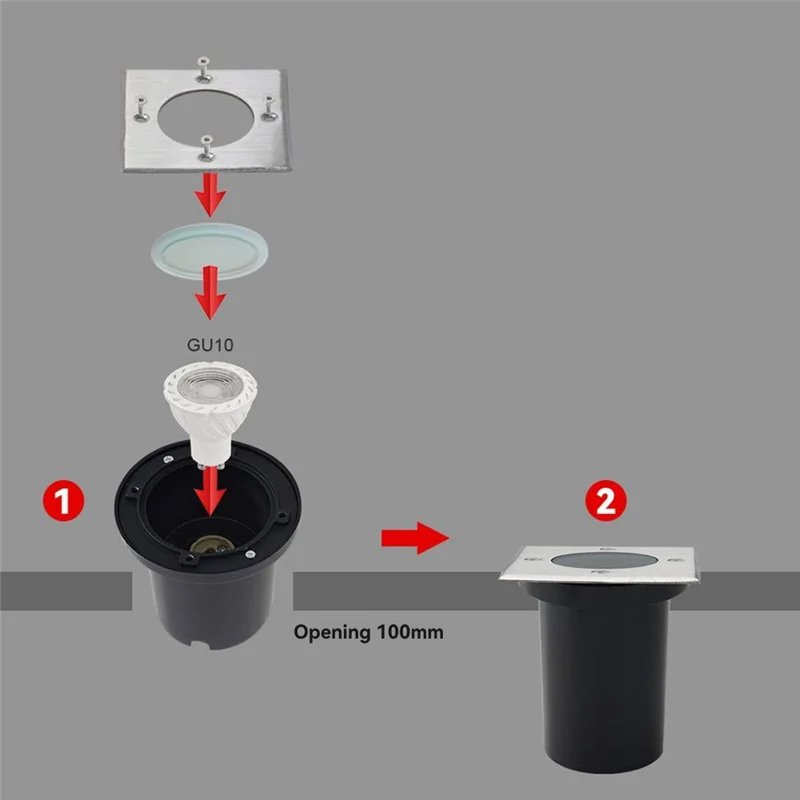 A25f-gu10 круглый корпус лампы для наружного точечного освещения - Фотография_5