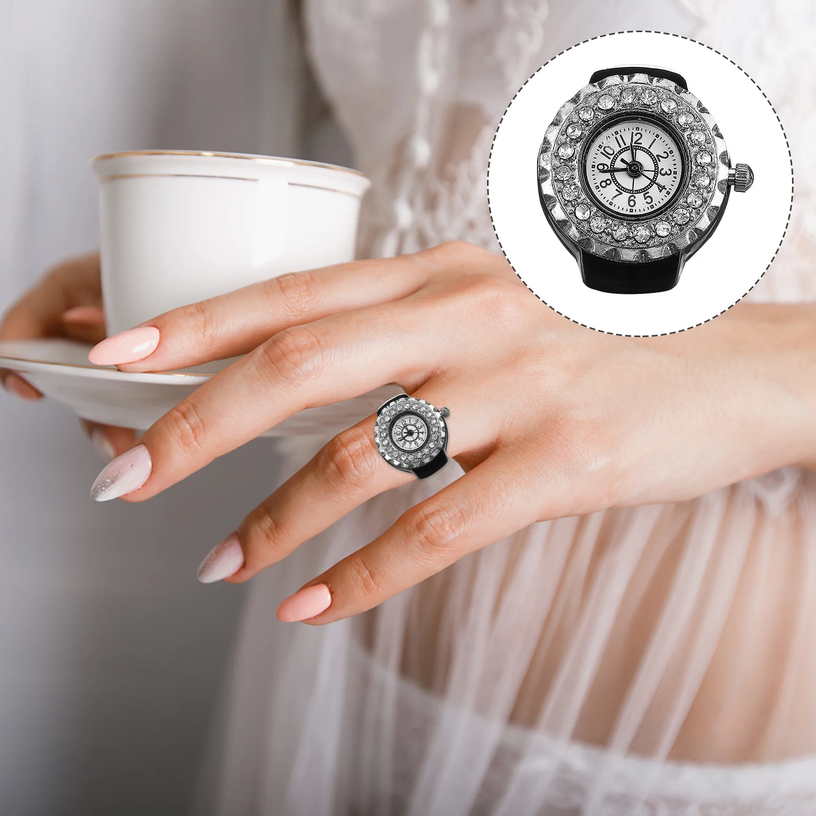 Модные часы с кольцом из цинкового сплава - Фотография_3