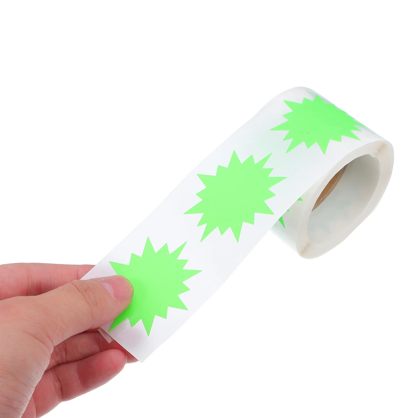 Флуоресцентные ценники в форме взрыва