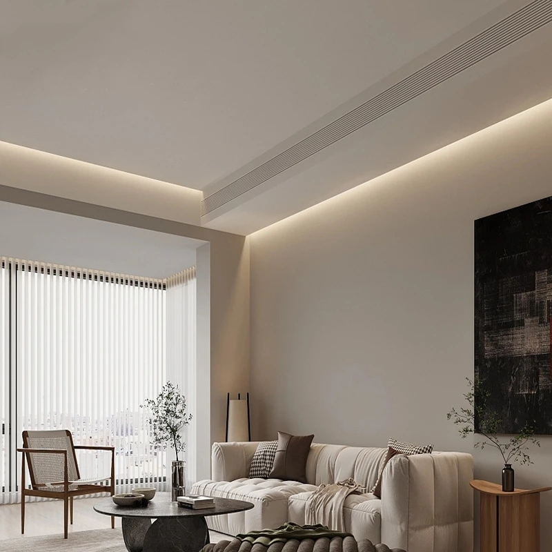 Узкий потолочный светодиодный алюминиевый профиль - Фотография_4