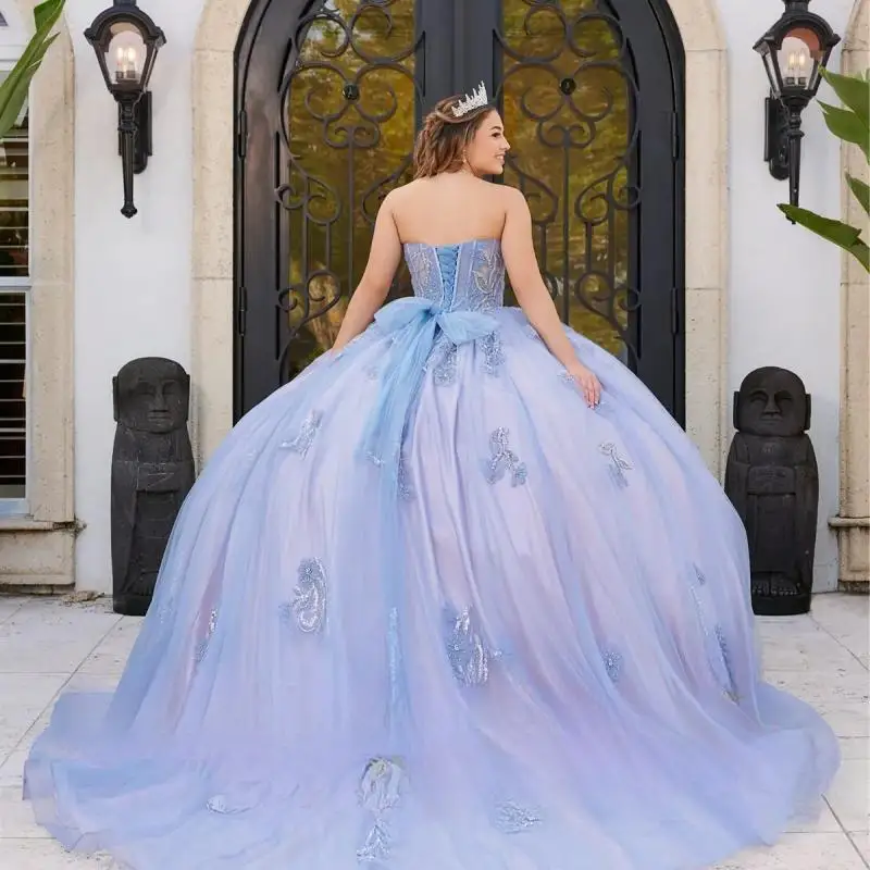 Розовые платья принцессы quinceanera по индивидуальному заказу - Фотография_3
