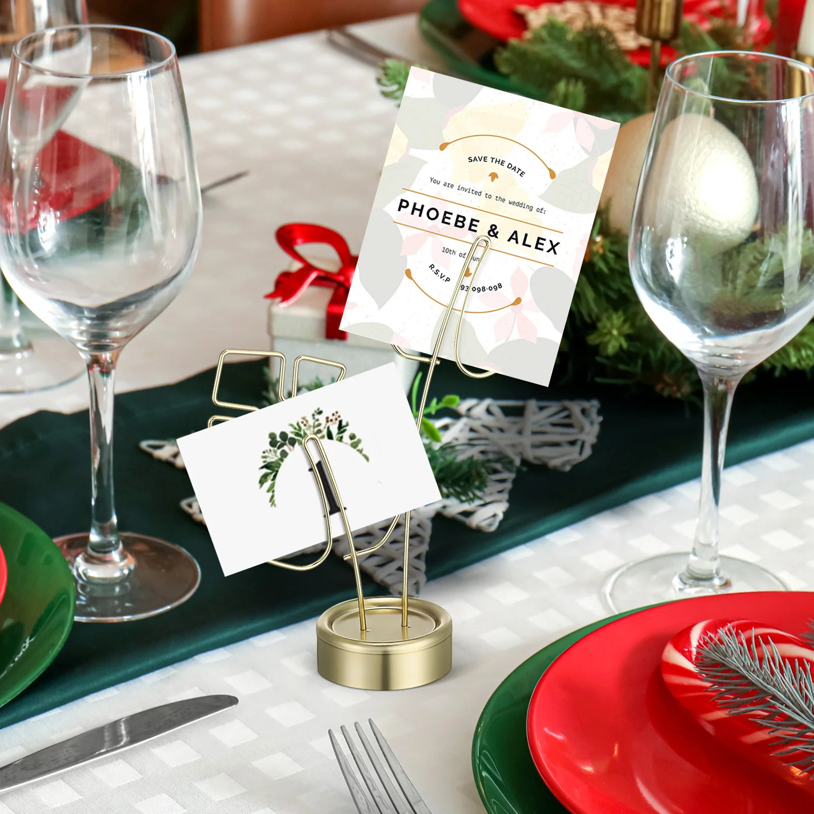 Металлический держатель для карт в форме монстеры - Фотография_2