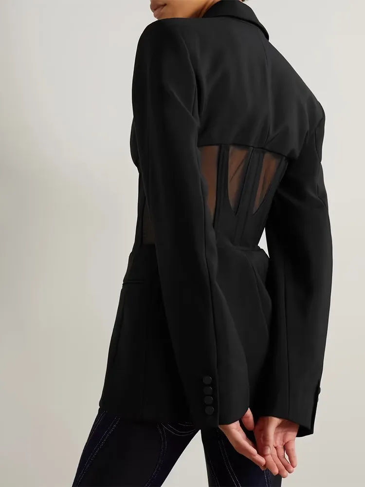 Женский сетчатый блейзер chicever - Фотография_4