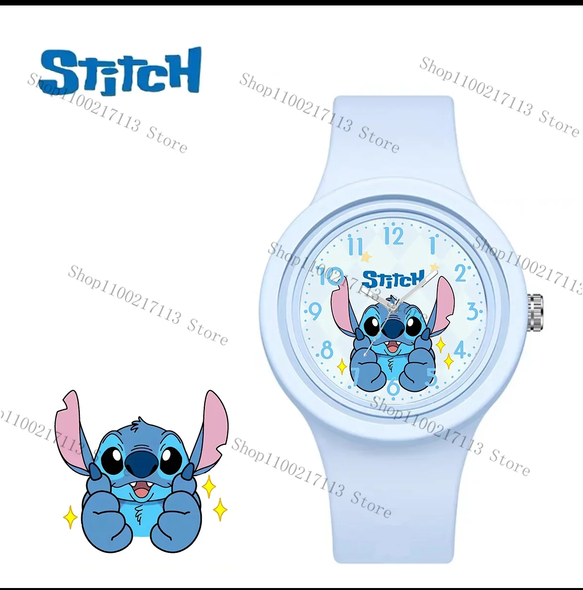 Новые детские часы disney stitch с персонажем мультфильма - Фотография_3