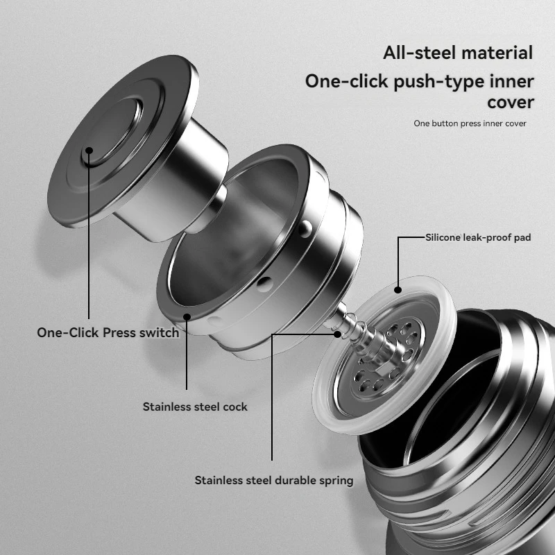 Термос из нержавеющей стали с ручкой - Фотография_3