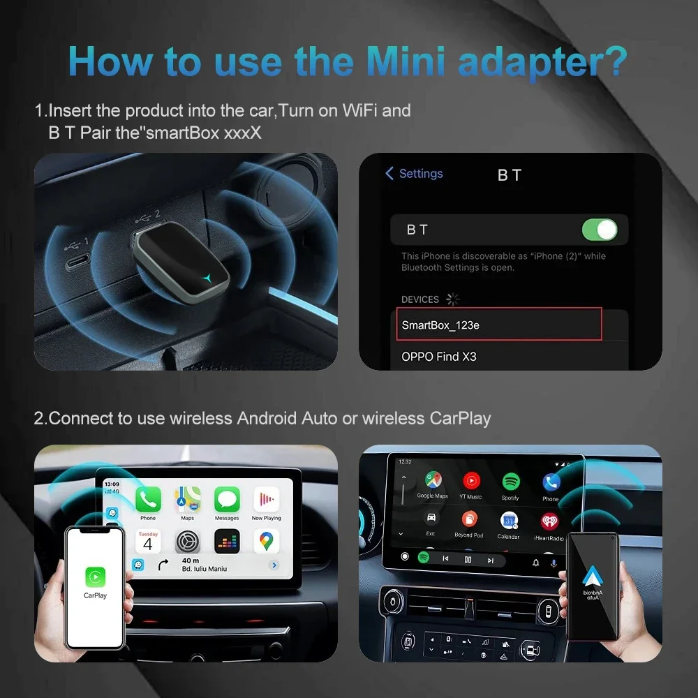 Новый 2 в 1 беспроводной carplay - Фотография_2