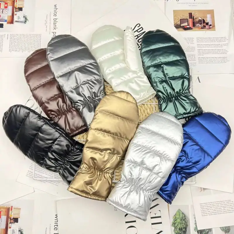 Женские зимние теплые кашемировые варежки с длинными пальцами - Фотография_4