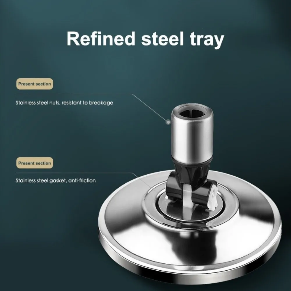 Универсальная вращающаяся насадка для швабры 16 см из нержавеющей стали - Фотография_2