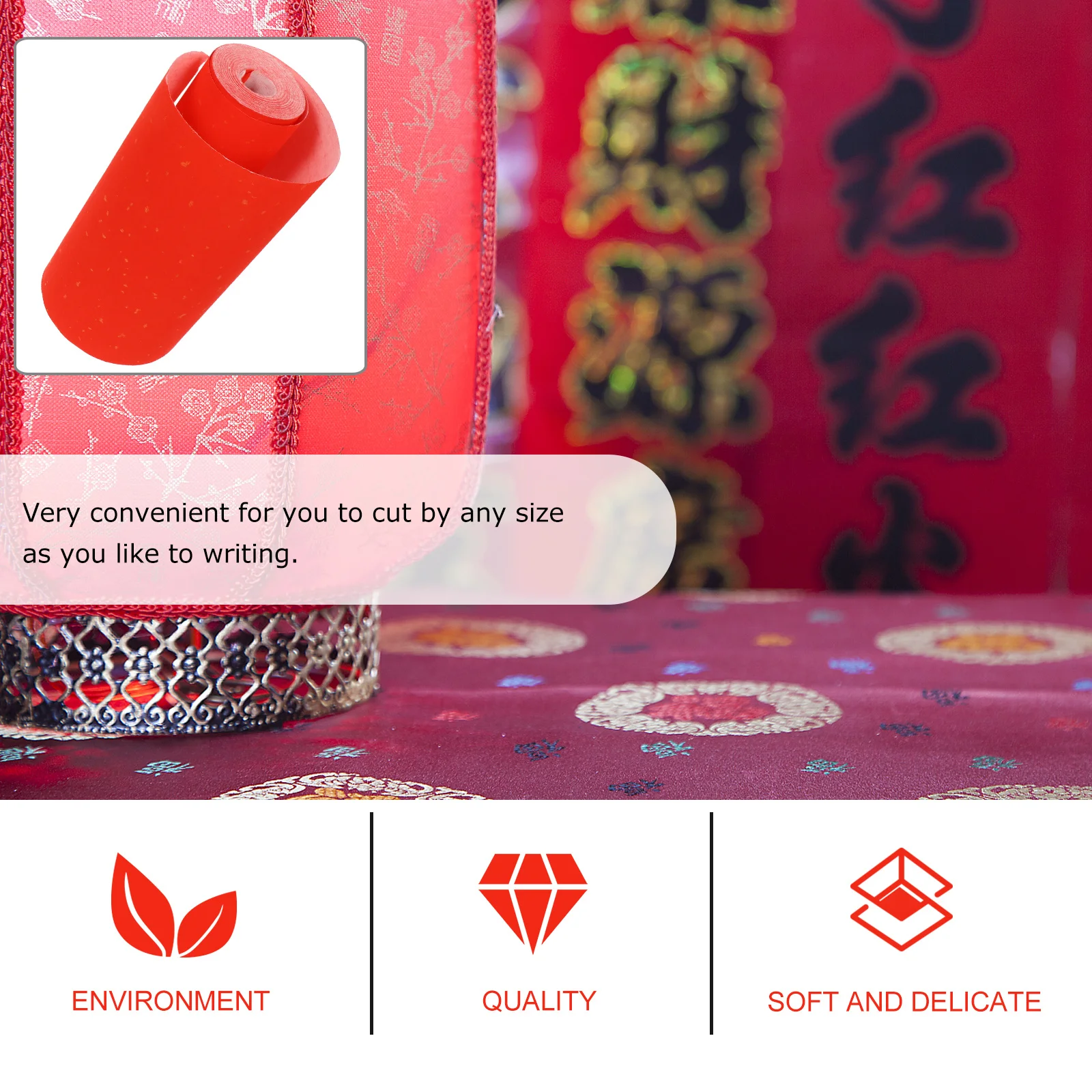 Рулон красной бумаги сюань из бамбуковой целлюлозы - Фотография_6