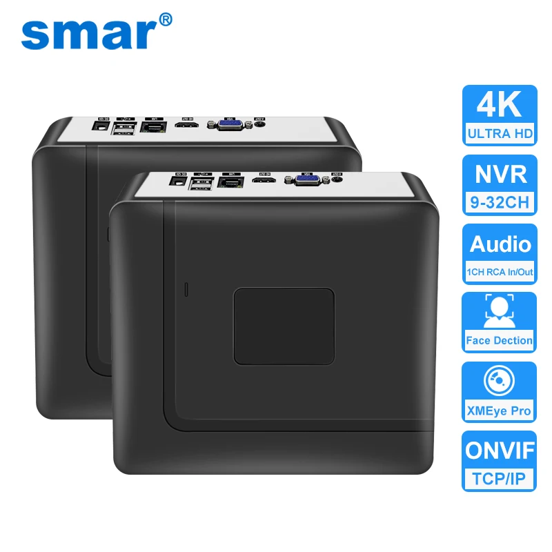 Smar h.265 max 4k выход cctv nvr