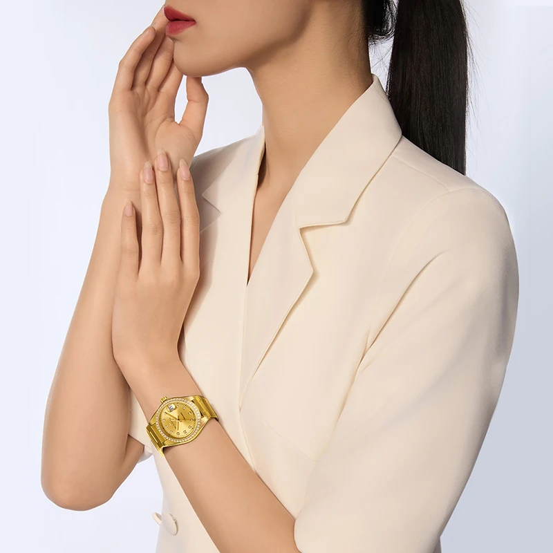 Seagull oriente series парные часы – роскошные золотые часы с бриллиантами - Фотография_6