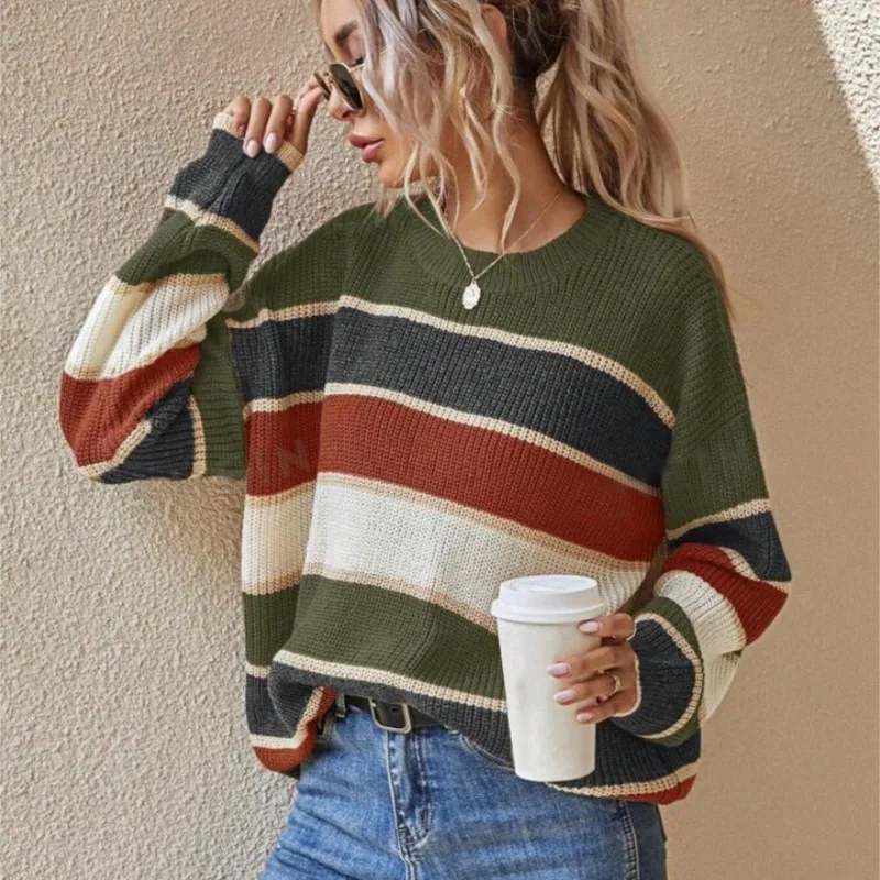 Винтажный свободный свитер в стиле харадзюку - Фотография_6