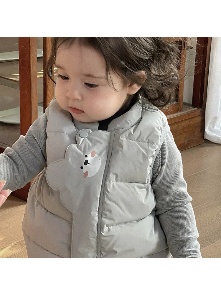 Стильный пуховый жилет для мальчиков и девочек - Фотография_6