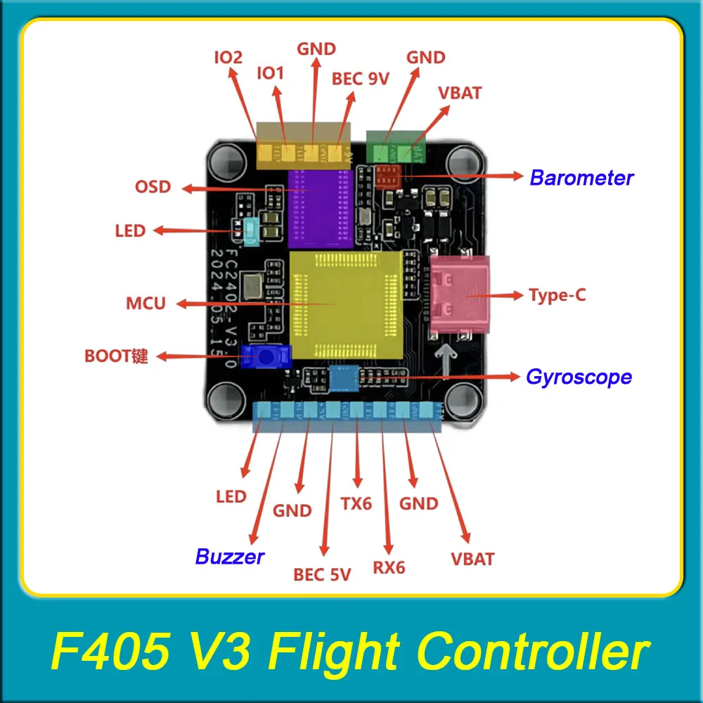 Slonwake f405 фильтр-контроллер f4 v3s plus fc + 60a 4в1 esc стоки 30 - Фотография_3