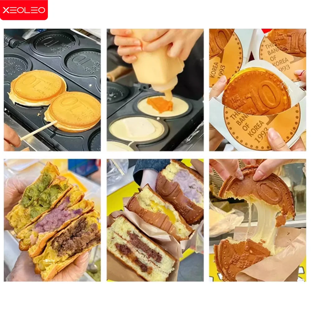 Вафельница xeoleo электрическая с золотыми монетами - Фотография_5