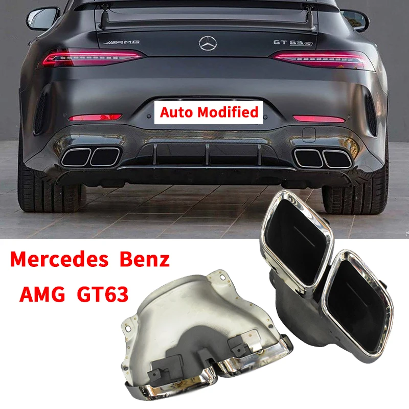 Прямоугольный глушитель из нержавеющей стали для mercedes benz amg gt63s