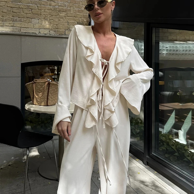 Tornova широкие брюки с рюшами - Фотография_3