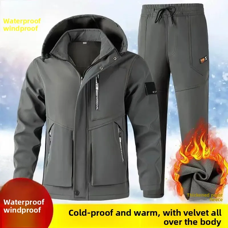 Уличная спортивная повседневная спецодежда на флисовой подкладке - Фотография_6