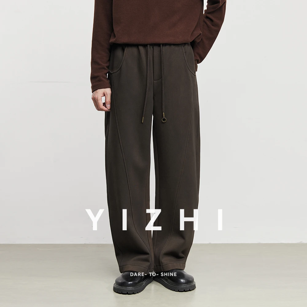 Модные мужские тяжелые толстые вязаные повседневные брюки