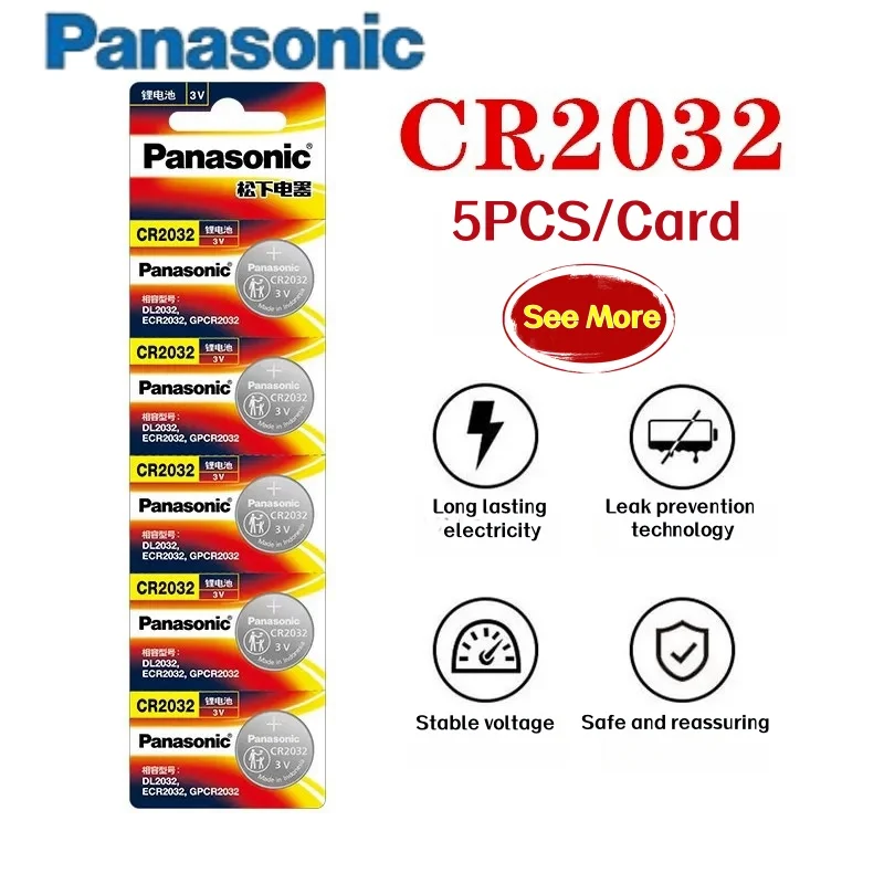 Оригинальная литиевая батарея panasonic cr2032 cr 2032 3 в для часов