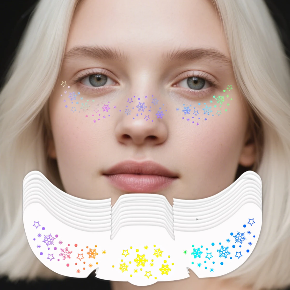 Рождественские татуировки для лица