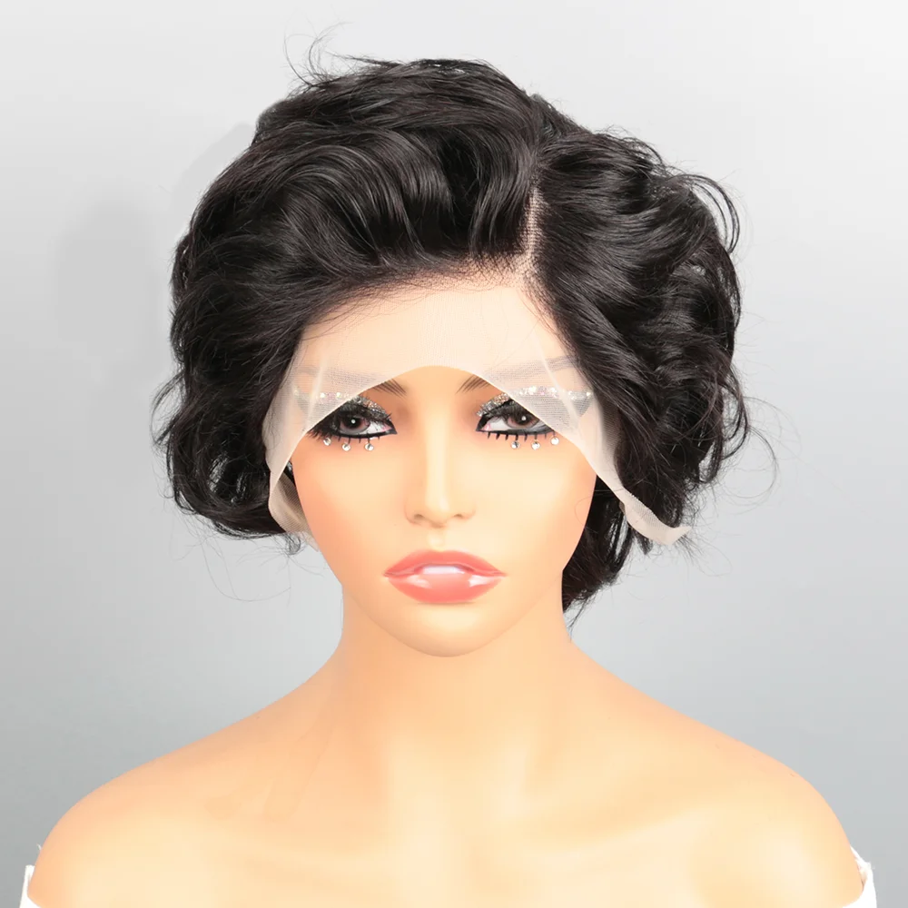 Парик pixie cut human hair straight13x4 - Фотография_2
