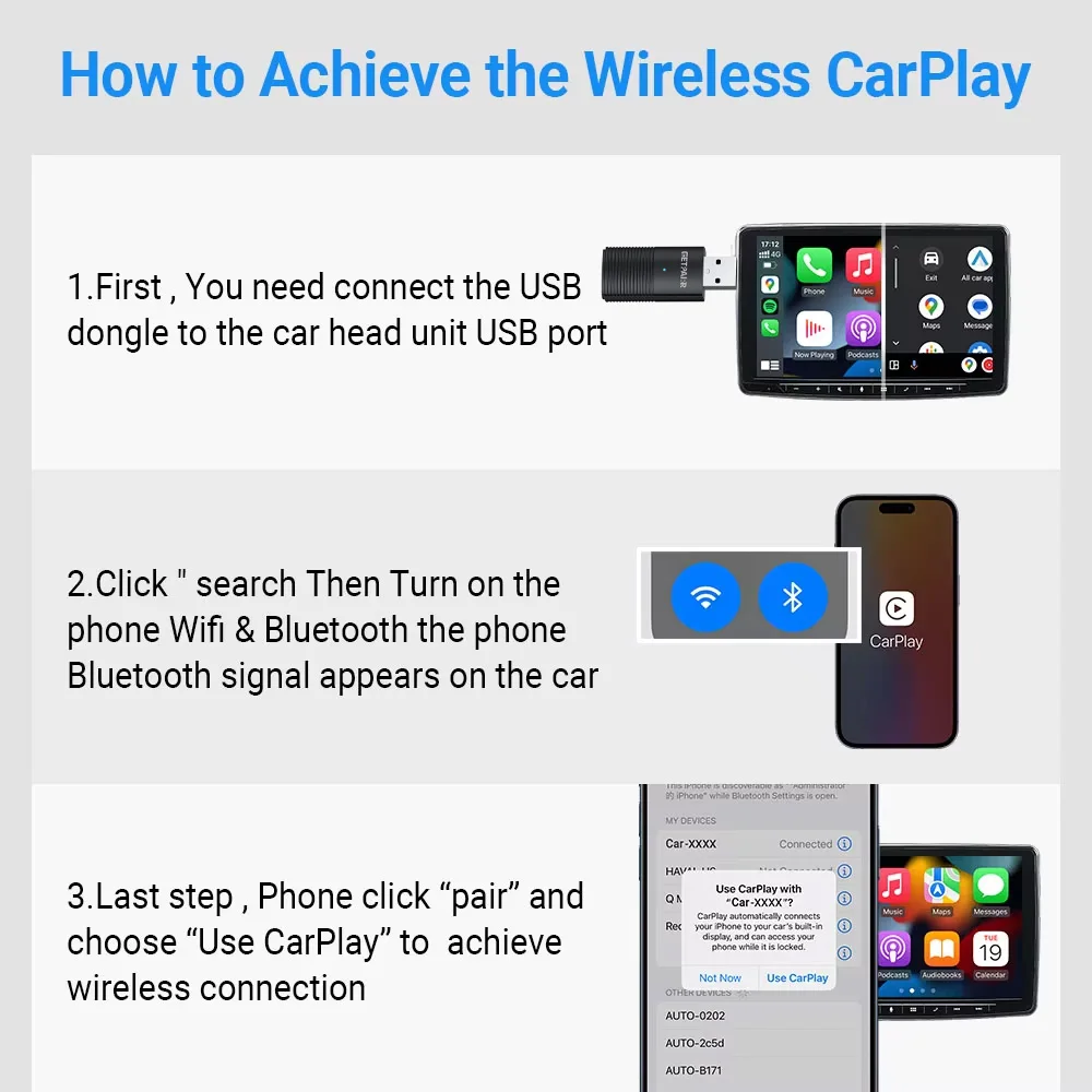 Getpairr беспроводной carplay dongle - Фотография_6