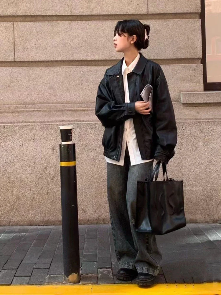 Винтажная куртка из искусственной кожи - Фотография_3