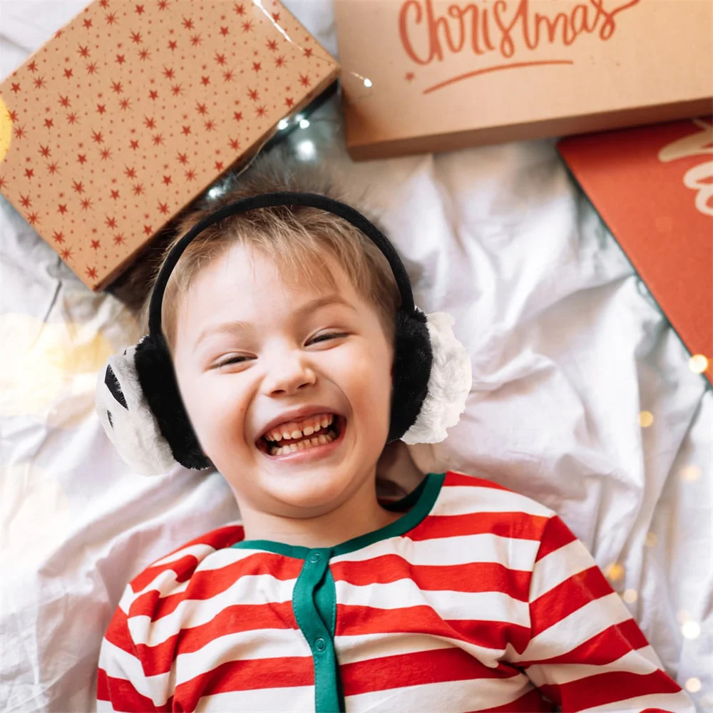 Зимние теплые наушники с мультяшными животными - Фотография_6