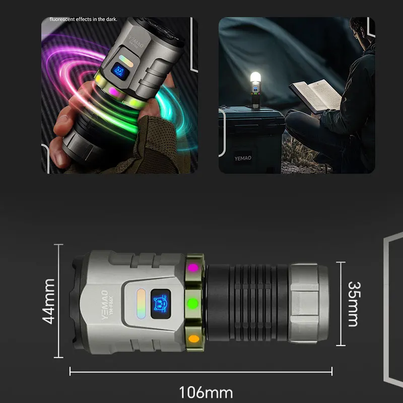 Yemao f86x перезаряжаемый светодиодный - Фотография_4