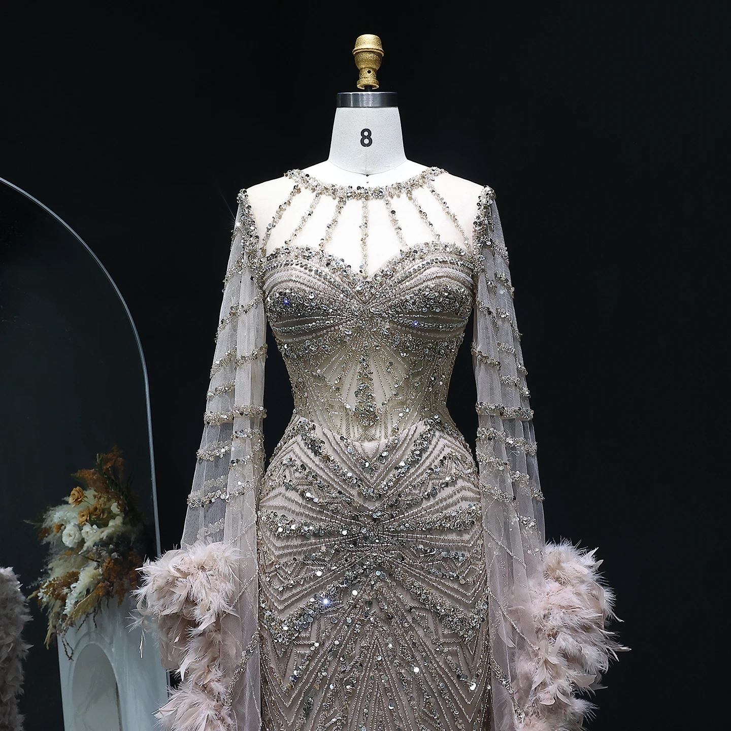 Роскошное вечернее платье русалки - Фотография_3