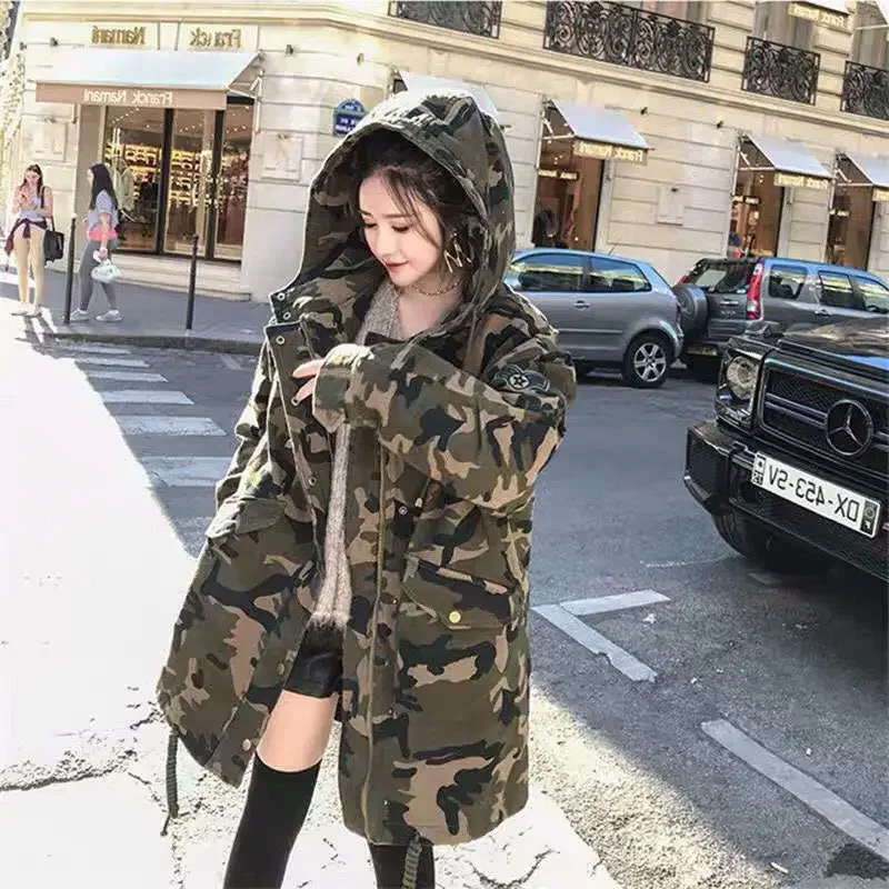 Новые камуфляжные хлопковые парки для женщин - Фотография_6
