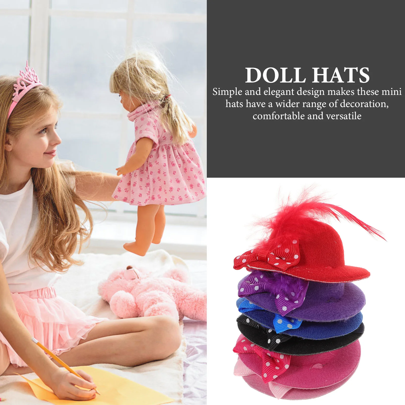 Мини-цилиндры, изысканные шапки ручной работы для чаепития - Фотография_6