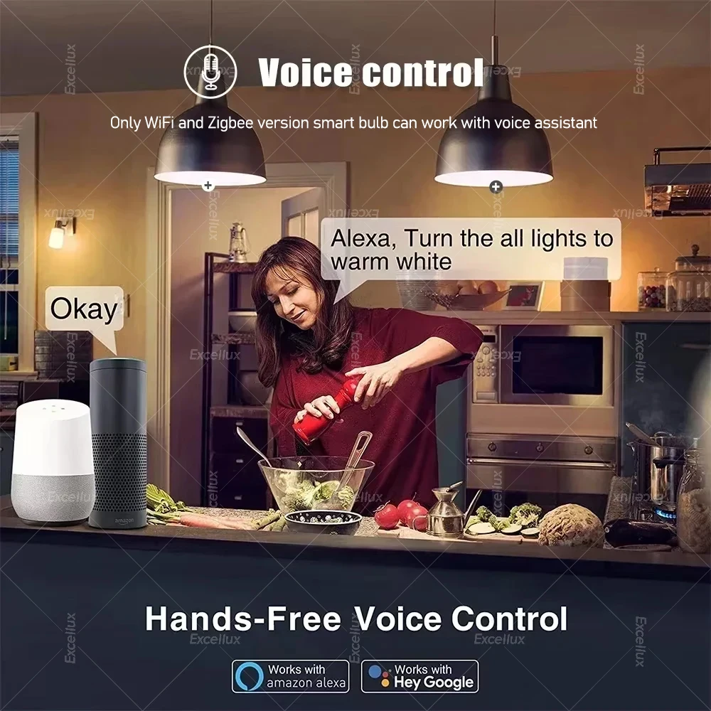 Лампа tuya e27 e14 gu10 wi-fi/zigbee/bluetooth - Фотография_4