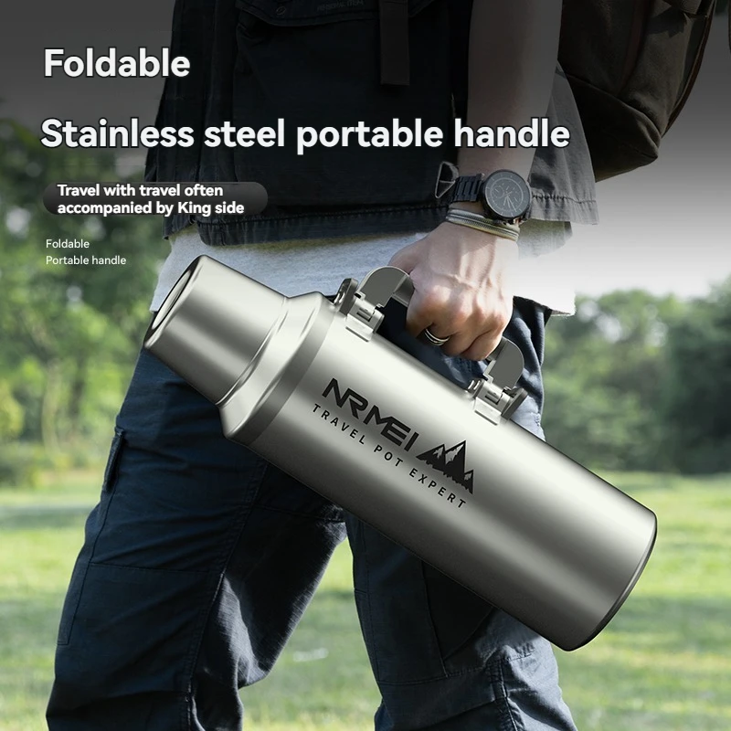 Термос из нержавеющей стали с ручкой