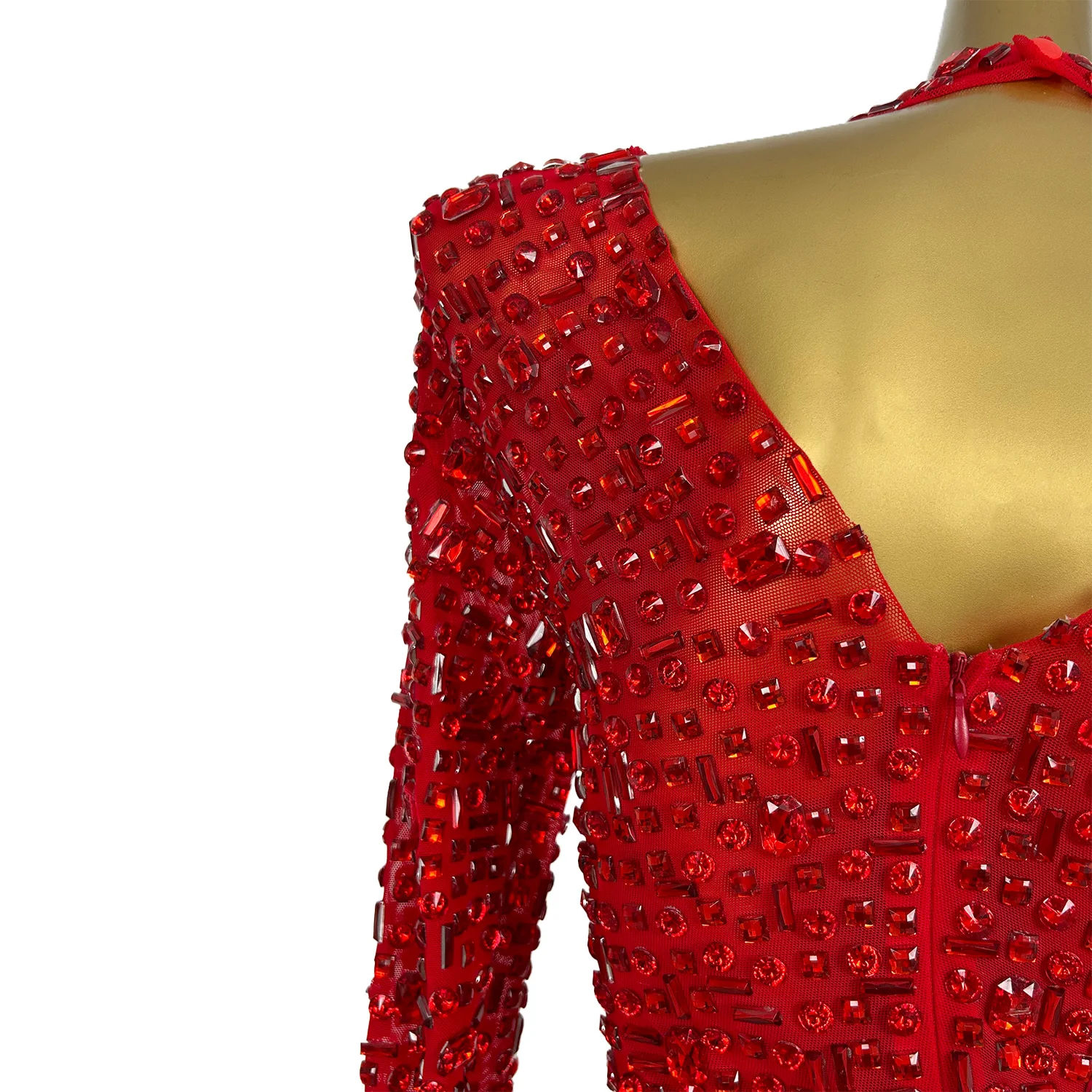 Красное платье со стразами - Фотография_6