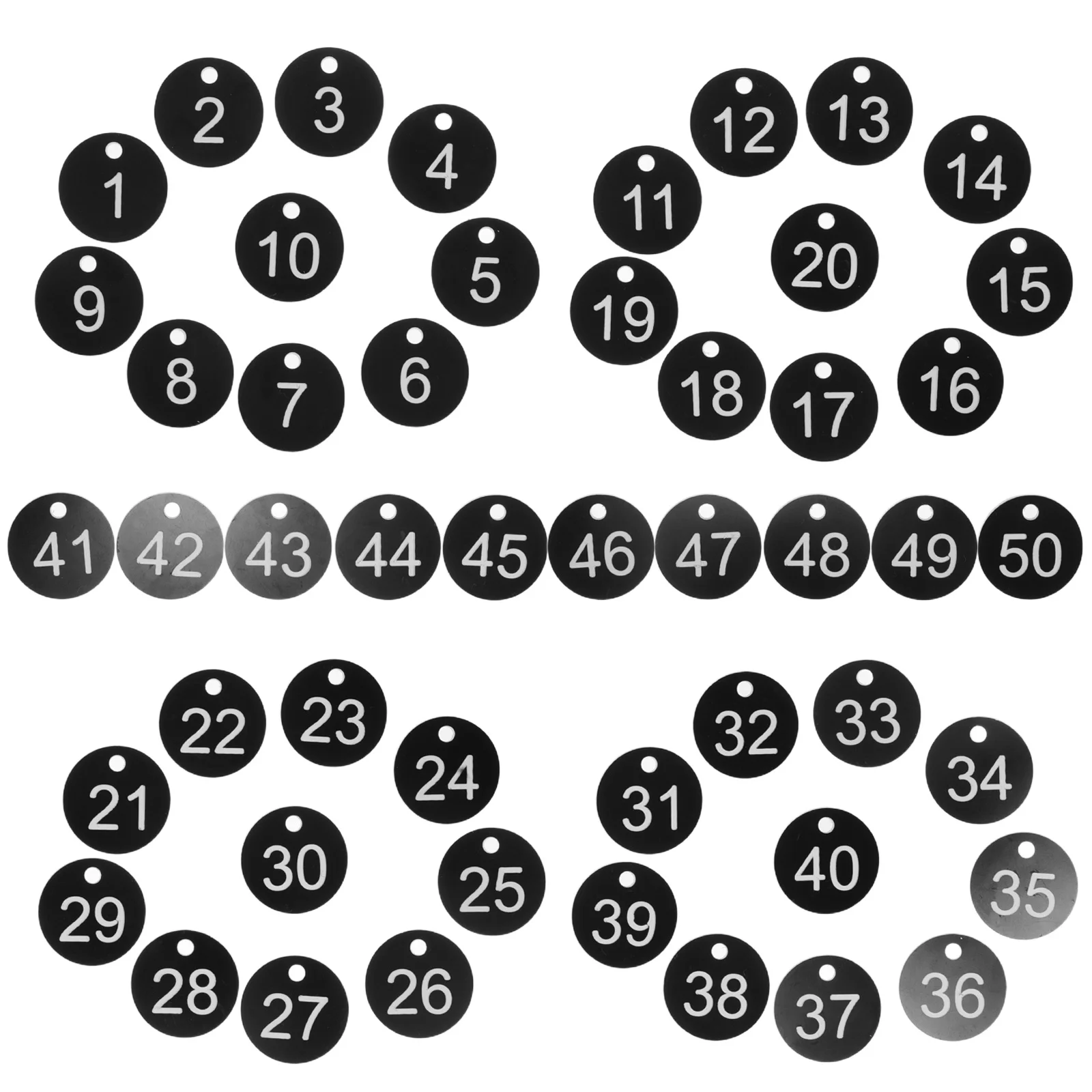 Бирки для ключей 1-50