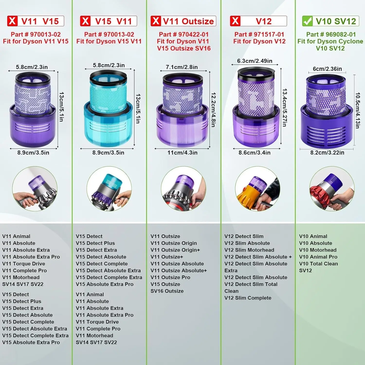 Для dyson v10 sv12 фильтр hepa - Фотография_2