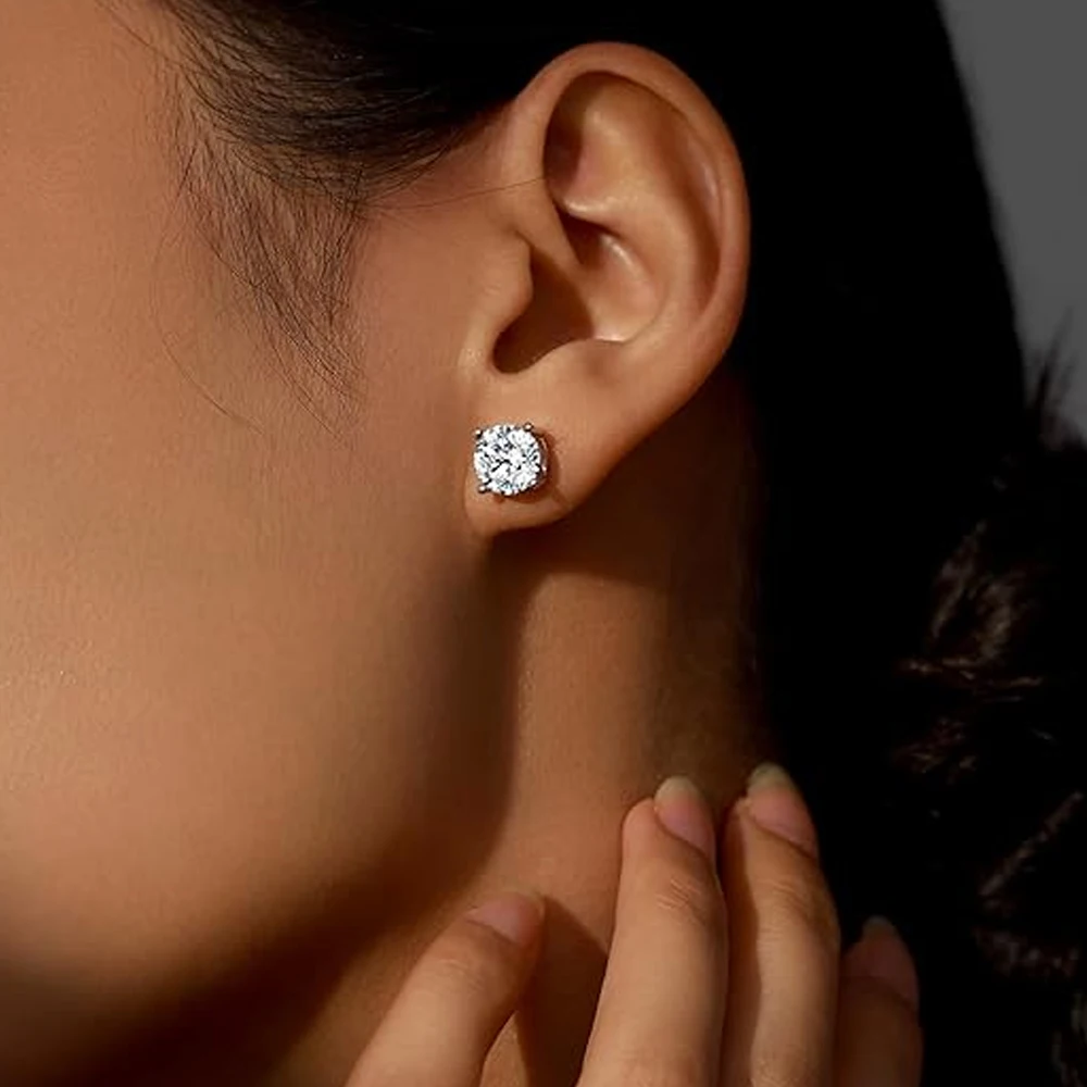 Knobspin 2,0 карата серьги с муассанитом для женщин - Фотография_6