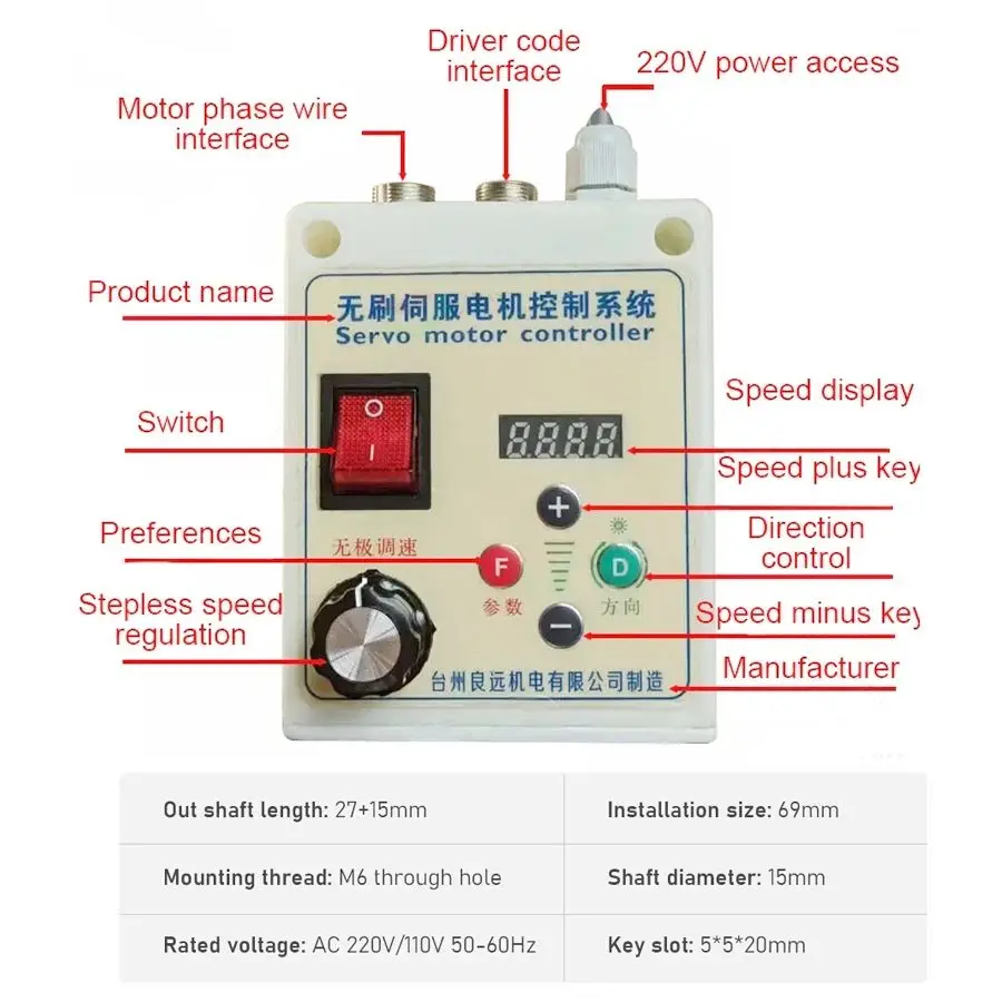 Ll550 бесщеточный серводвигатель