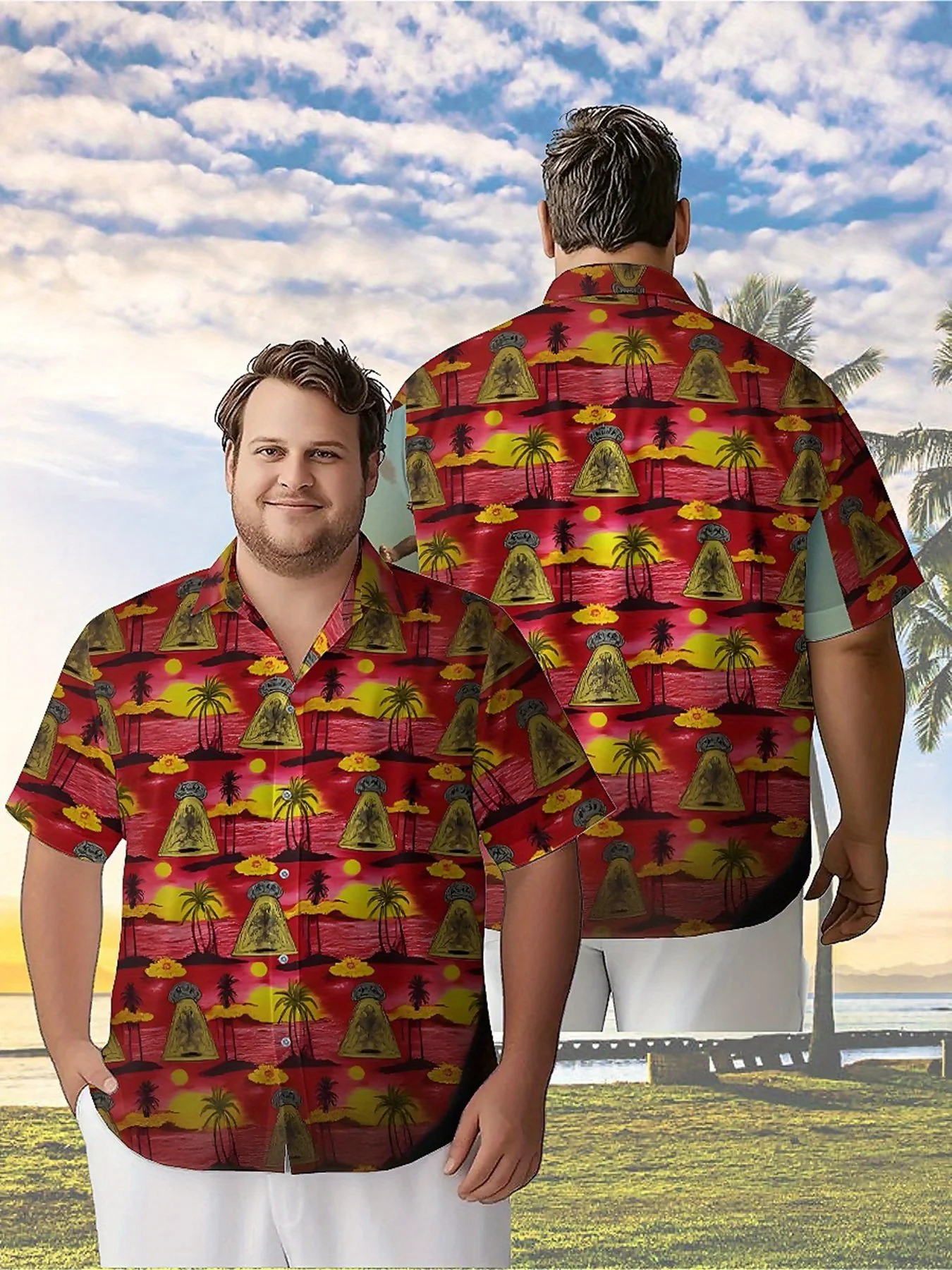 Мужские гавайские рубашки больших размеров с рисунком гориллы